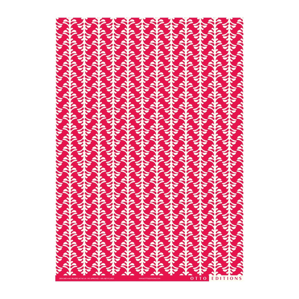 Palm Waves Hibiscus Wrapping Paper