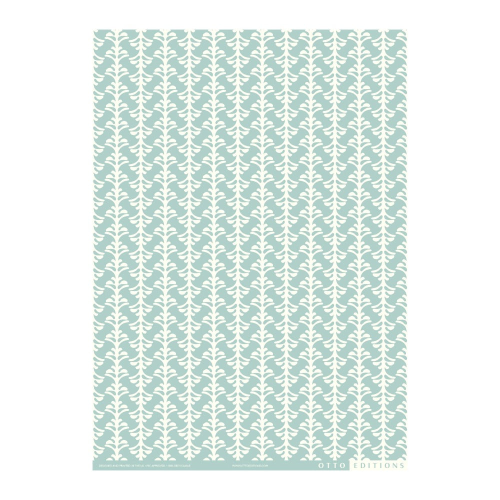 Palm Waves Sea Foam Wrapping Paper