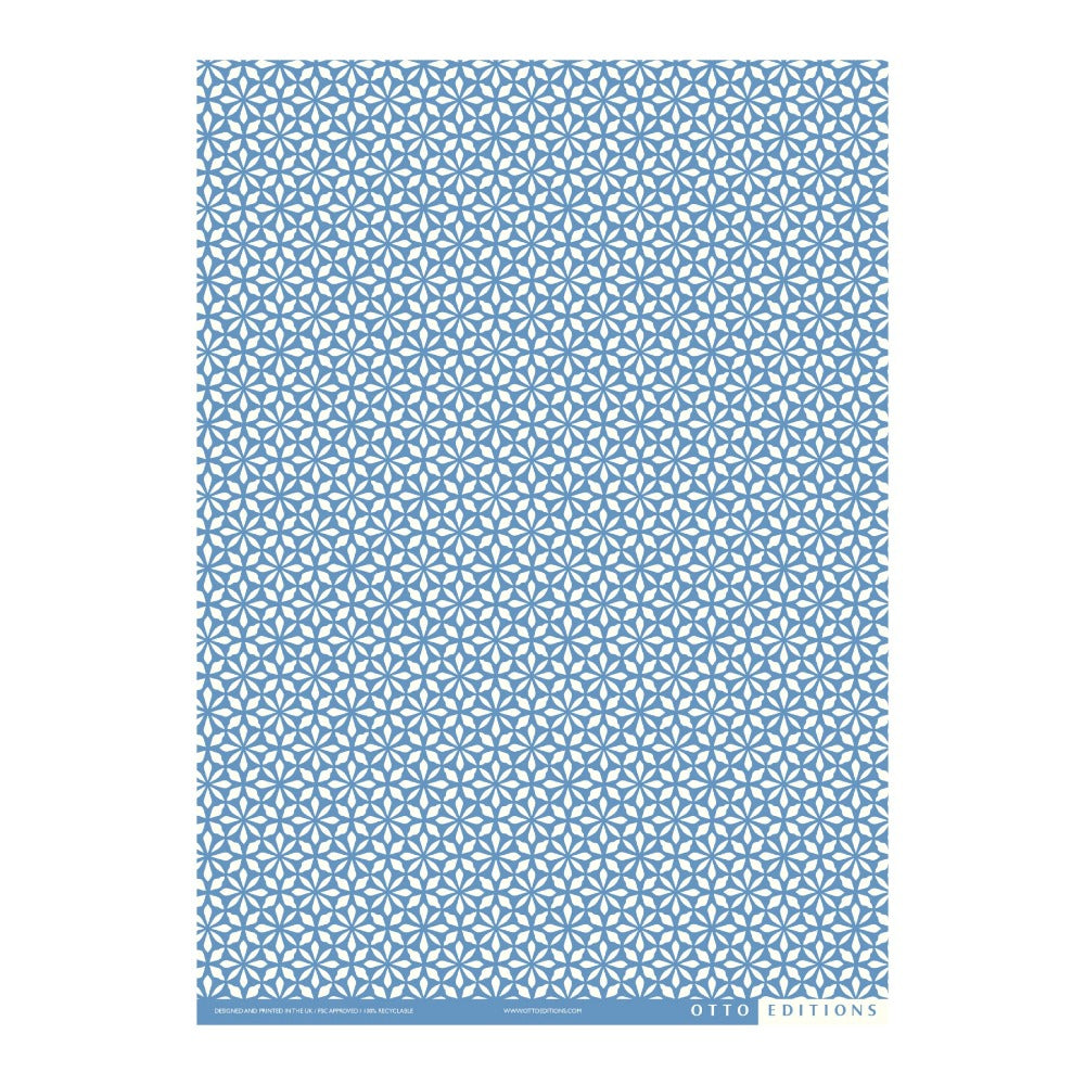 Carved Shadows Sky Blue Wrapping Paper