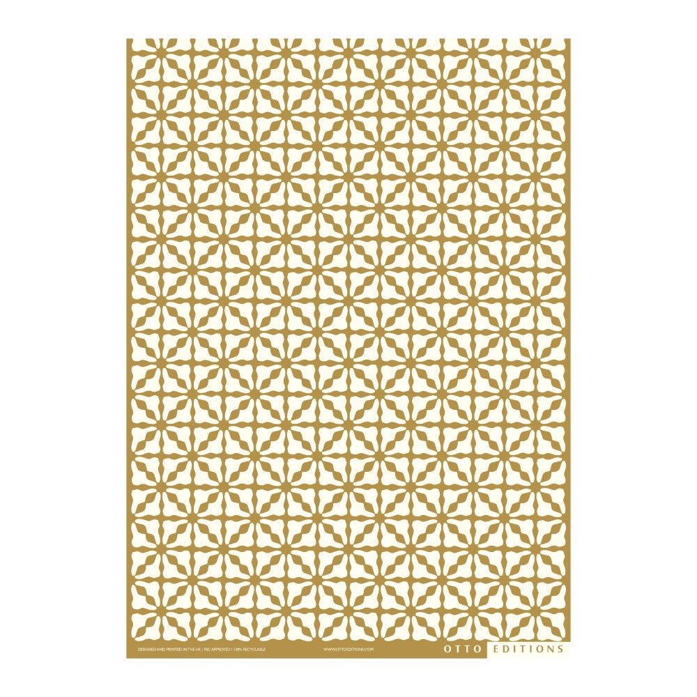 Palm Shadows Gold Wrapping Paper