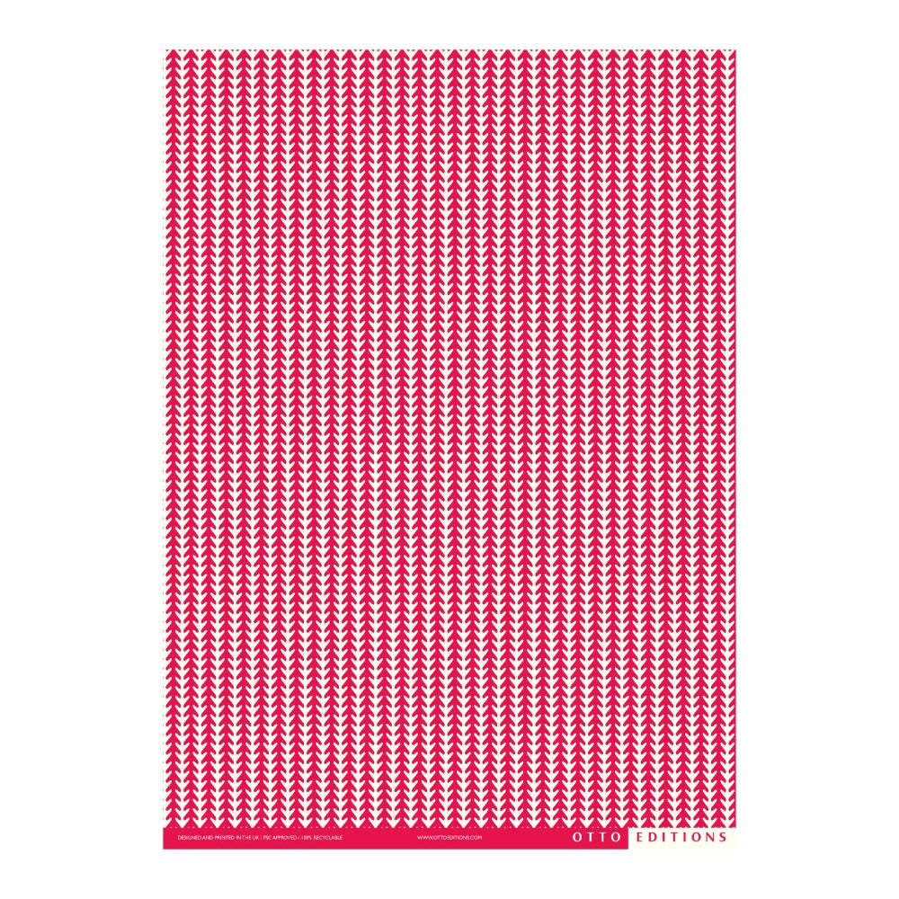 Palm Stripes Hibiscus Wrapping Paper