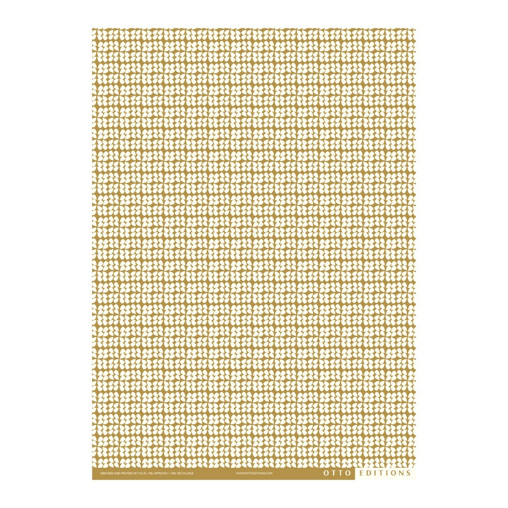 Ripple Old Gold Wrapping Paper
