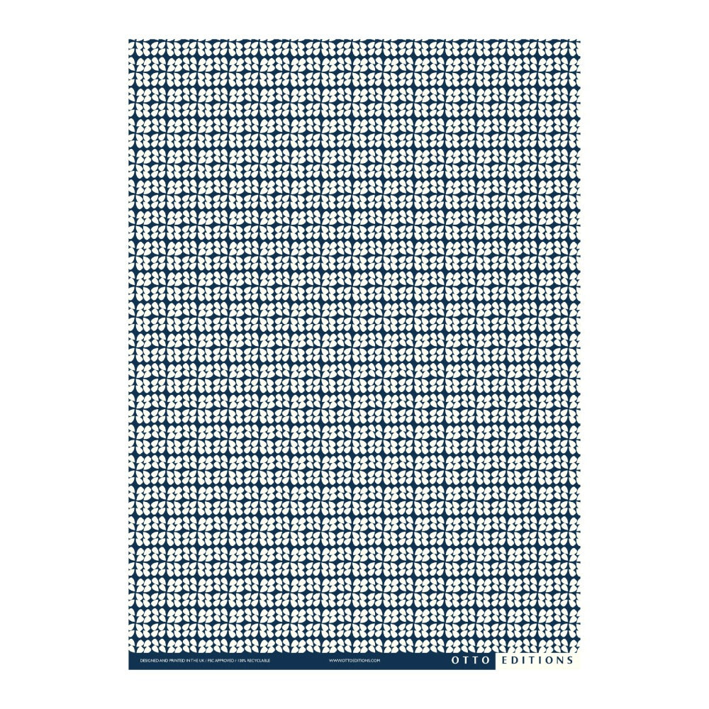 Ripple Indigo Wrapping Paper