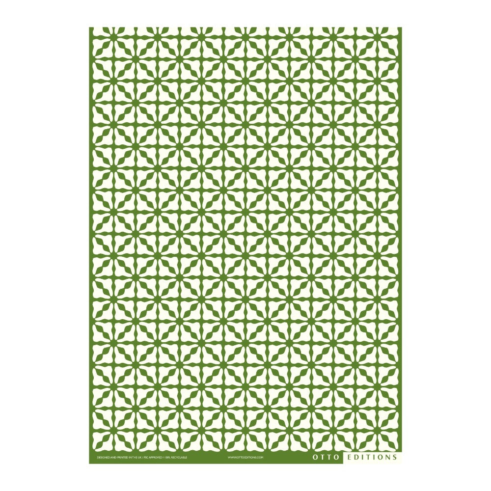 Palm Shadows Palm Green Wrapping Paper