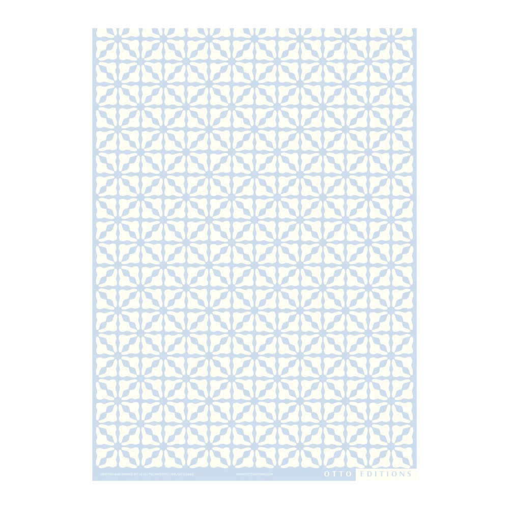 Palm Shadows Powder Blue Wrapping Paper