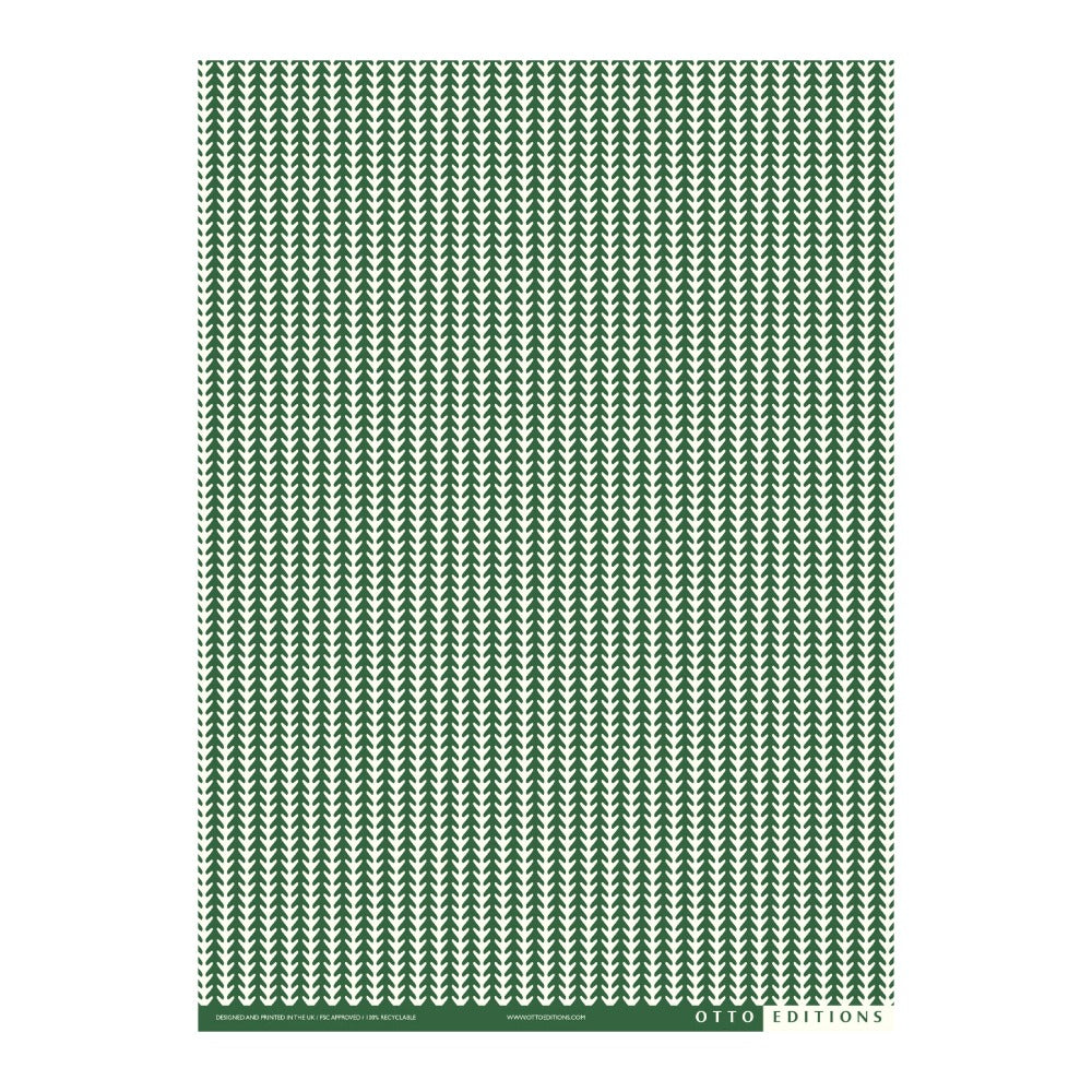 Palm Stripes Pine Wrapping Paper